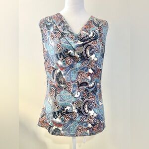 Elegant Paisley V-Neck Blouse